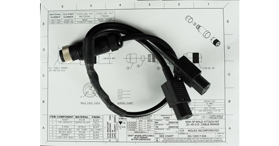 Applikon dual cable adaptor